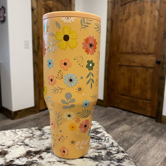 HydroJug Peach Floral Tumbler marigold - Picture 3 of 9